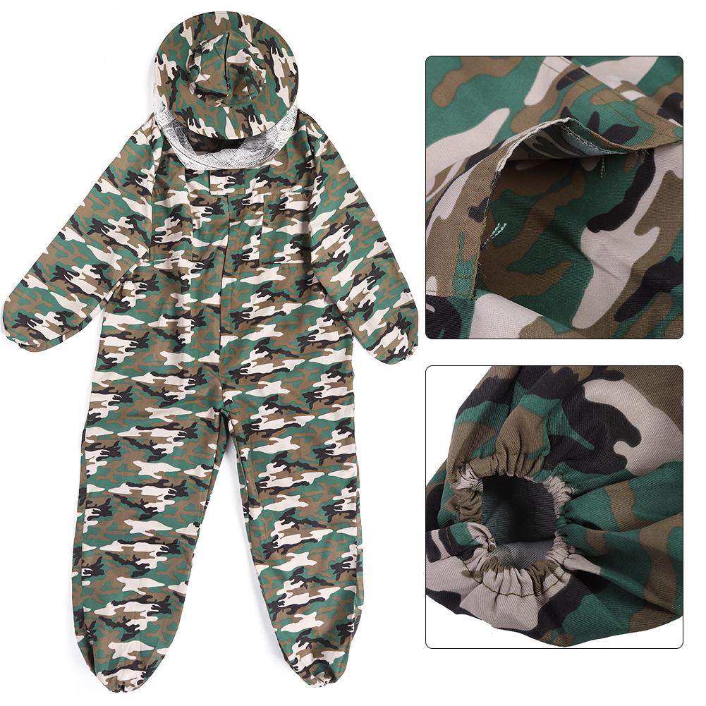 Beekeeper Smock Suit One Piece Beekeeping Uniform Veil Protection Outfit Beekeeper Equipment(XL )