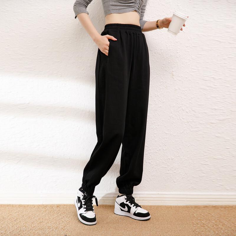 Sanpowa Women s High-Waist Casual Sweatpants M серый