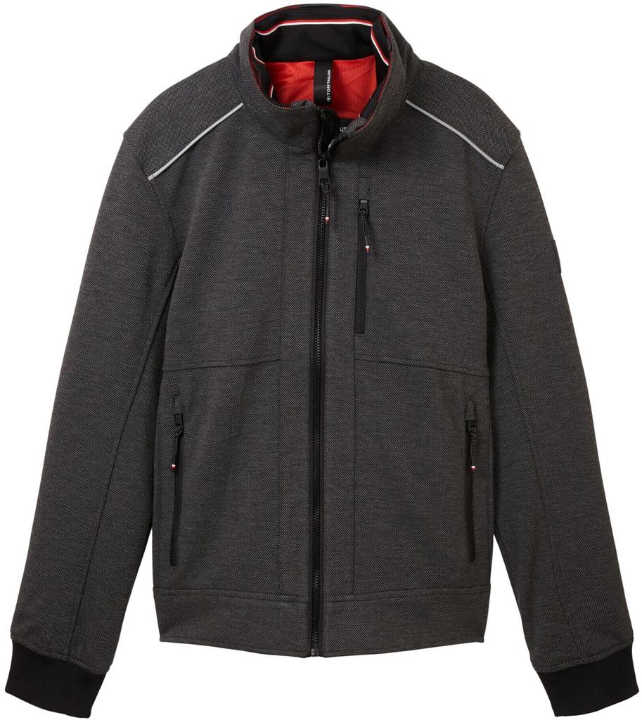 Mid-season Jacket Tom Tailor Jacket With Concealed Hood (1037324) Anthracite Knitted Structure