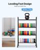 3D Printer Filament Storage Rack, 4 Tier Heavy Duty Storage Shelf, Rolling Filament Spool Holders Racks with Wheels, Filaments Organzied for 3D