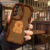 Phone Case: 2D Flat Samsung Galaxy A34 A35 S20 S22 S21 FE Plus Ultra Case, Dark Brown Polka Dot Capybara, Christmas and Halloween Gift