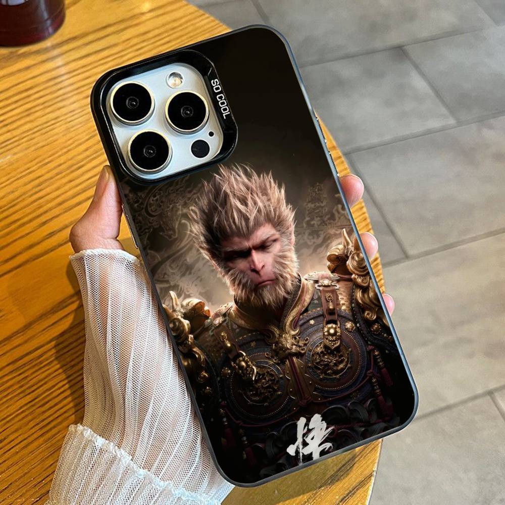 

Legend Black WUKONG SUN Phone Case For iPhone 16 17 15 14 12 13 Pro Max Black Candy Matte Shockproof Cover iPhone13PROMAX