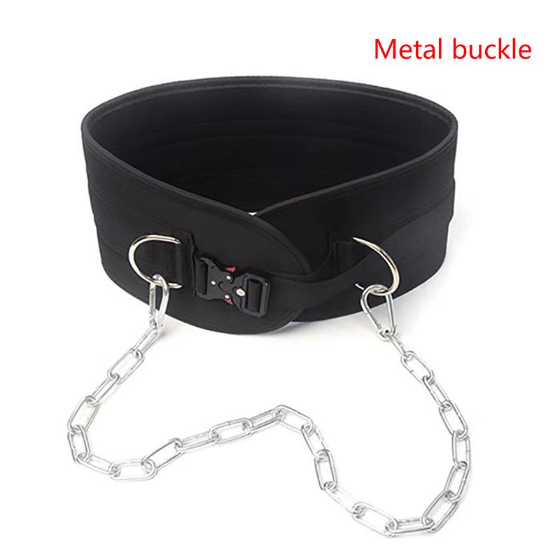 Weight Lifting Dip Belt With Metal Chain Useful Gym Belt For Gym Training Musculation Exercise Pull Up Chin Up