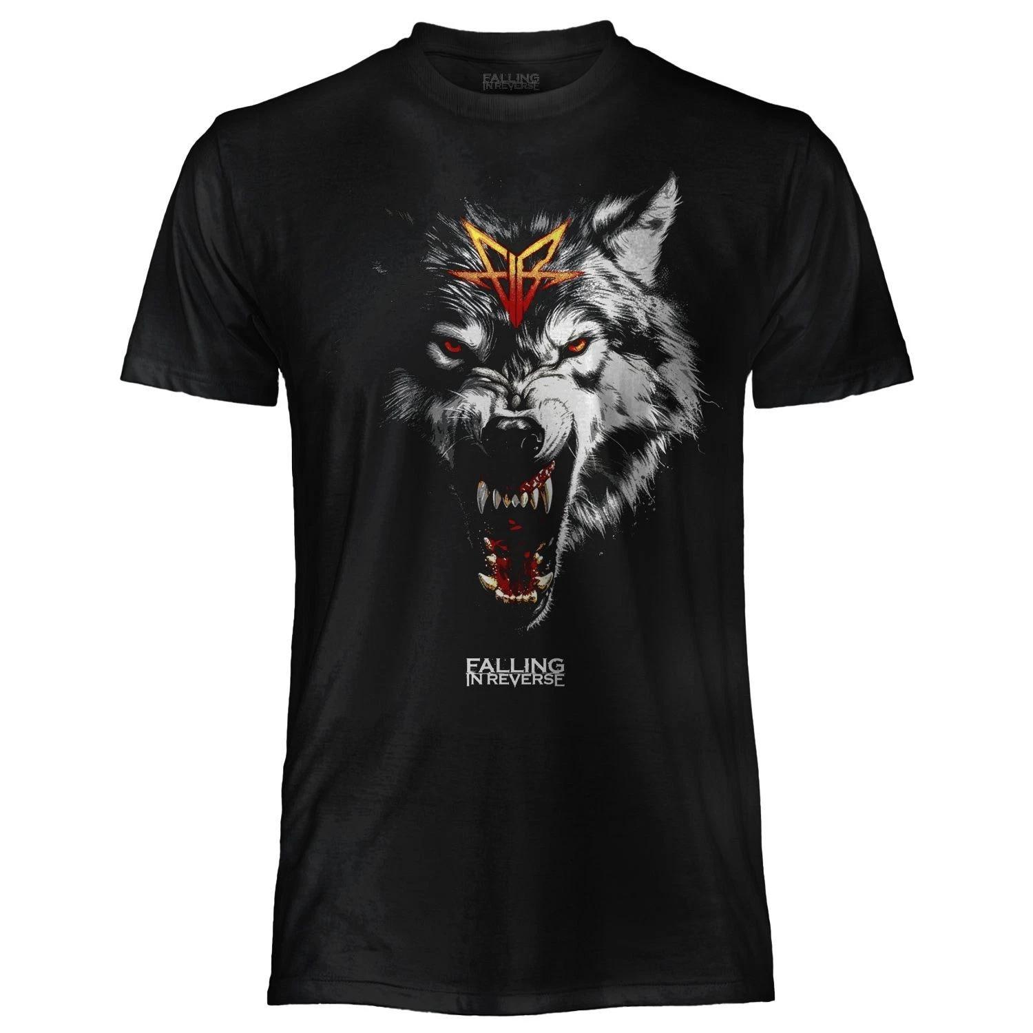 Falling in Reverse Wolf Official Jersey T-Shirt Original Black T-Shirt- 2XL