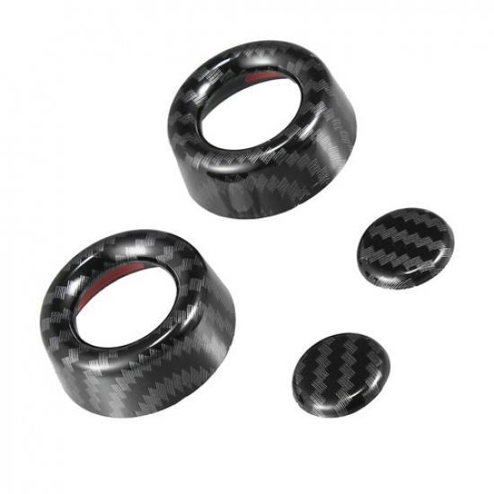 

4Pcs Light Wiper Lever Knob Trim on Both Sides for Chevy Corvette C7 14-19