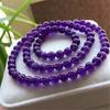 7mm Natural Purple Amethyst Crystal Bracelet for Women Lady Men Healing Gift Energy Stone Round Beads Strands Jewelry AAAAA