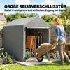 179 x 120cm Temporary Garden Shed, with Accessories - Light Grey
