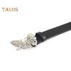 Rhinestones Butterflies Decor Belt Adjustable Length Multi Holes Design Women Waistband Solid Color Belt Costume Accessories