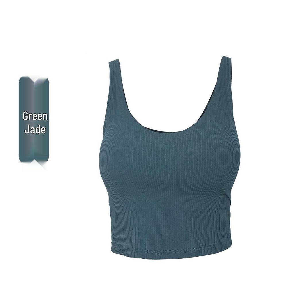 Women's Al*gn Yoga Tank Top - Shockproof Elastic Sports Bra with Chest Pads