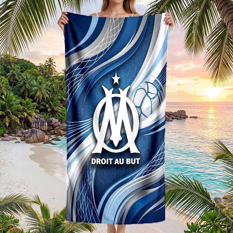 Telo da Spiaggia Asciugatura Rapida in Microfibra Assorbente Portatile da Viaggio Nuoto Olympique Lyonnais FC