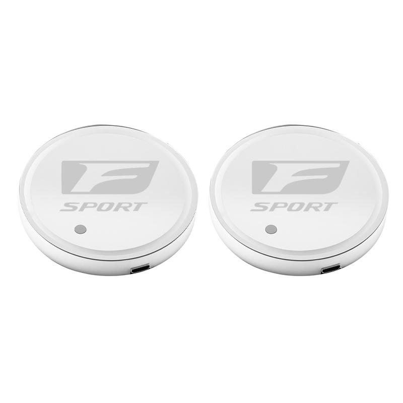 Car Glowing Coasters LED Light Water Cup Mat For Lexus RX330 IS250 Ct200h ES300h RX350 IS300h Car USB Charging Coasters Keychain