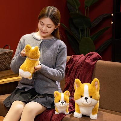 Soft Corgi Dog Doll Plush Toy Puppy Dog Doll Children's Soothing Ragdoll Birthday Gift