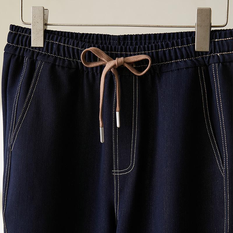 New Spring and Autumn Women's High-waist Slim Jeans Korean Straight Wide-leg Trousers