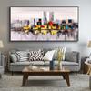 RELIABLI ART Abstract City Building Landscape Posters Home Wall Canvas Paintings For Cuadros Living Room Decor Pictures No Frame