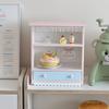 Ins Wooden Display Double-layer Desktop Storage Cabinet Doll Storage Box Multi-function Perfume Cosmetics Ornaments Storage Rack