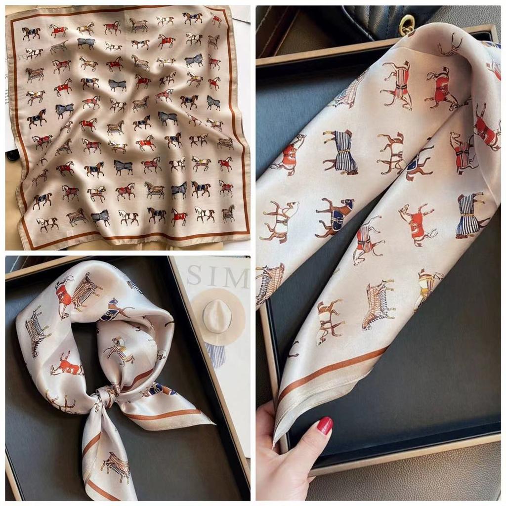 Eleganti Foulard di Seta da Donna Con Centinaia di Camicie, Assistenti di Volo, Decorazione Professionale, Protezione del Collo, Foulard, 70 Foulard Quadrati Piccoli.