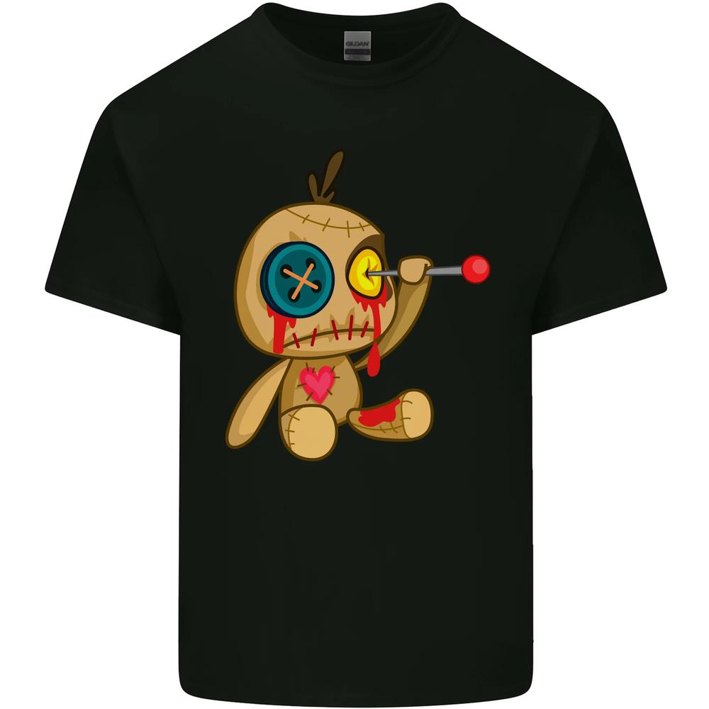 Voodoo Doll Eye Evil Spirits Dark Magic Halloween Kids T-shirt Boys Girls S