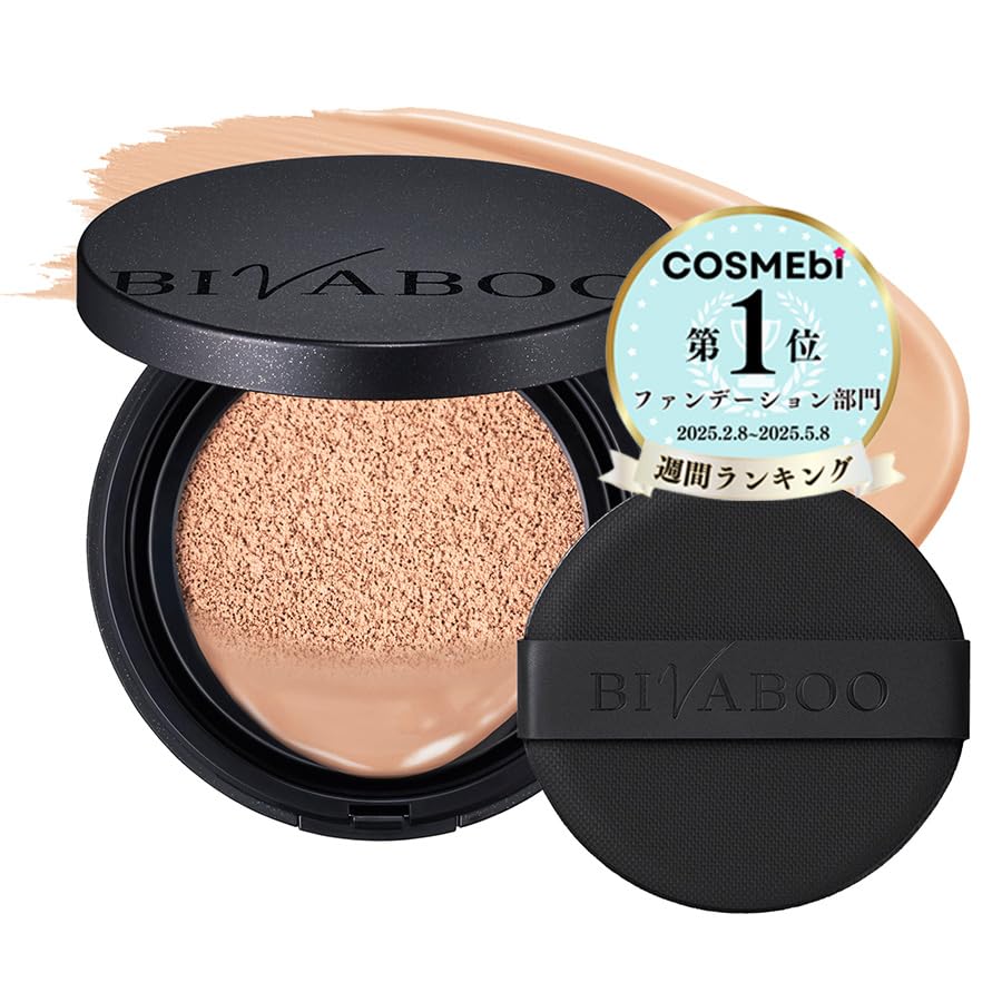 

BIVABOO Бархатный драгоценный кушон Для возраста и 60+ Высокое покрытие Увлажняющие сывороточные ингредиенты Ginza Stephanie Cosmetics Сияющий финиш кожи (Свет 10) /