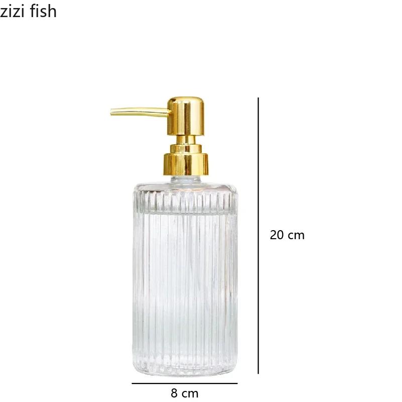 Glas Handdesinfektionsmittel Lotion Flasche Metall Keramik Tablett Braun Gelb Druckverschluss Shampoo Flasche Badezimmer Seifenspender Dekoration