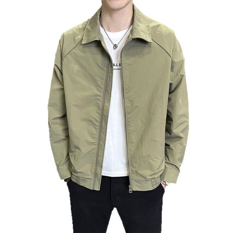 Spring New Product Men'S Fashion Versatile Trend Casual Korean Version Structure Splicing Lapel Jacket Loose Handsome Jacket