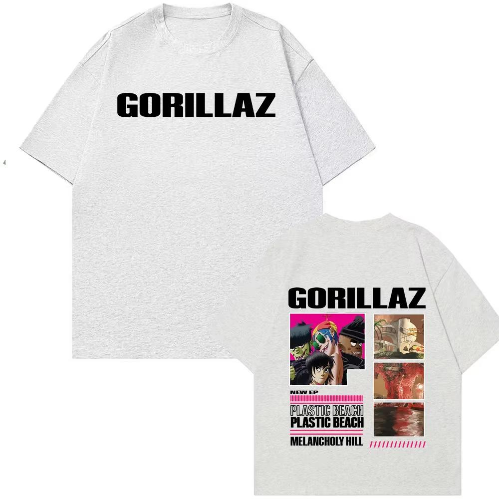 Gorillaz The Mountian New Album 2026 Tour TShirt Men Women Fashion Gothic Clothes T Shirts ONeck High Quality Tshirt