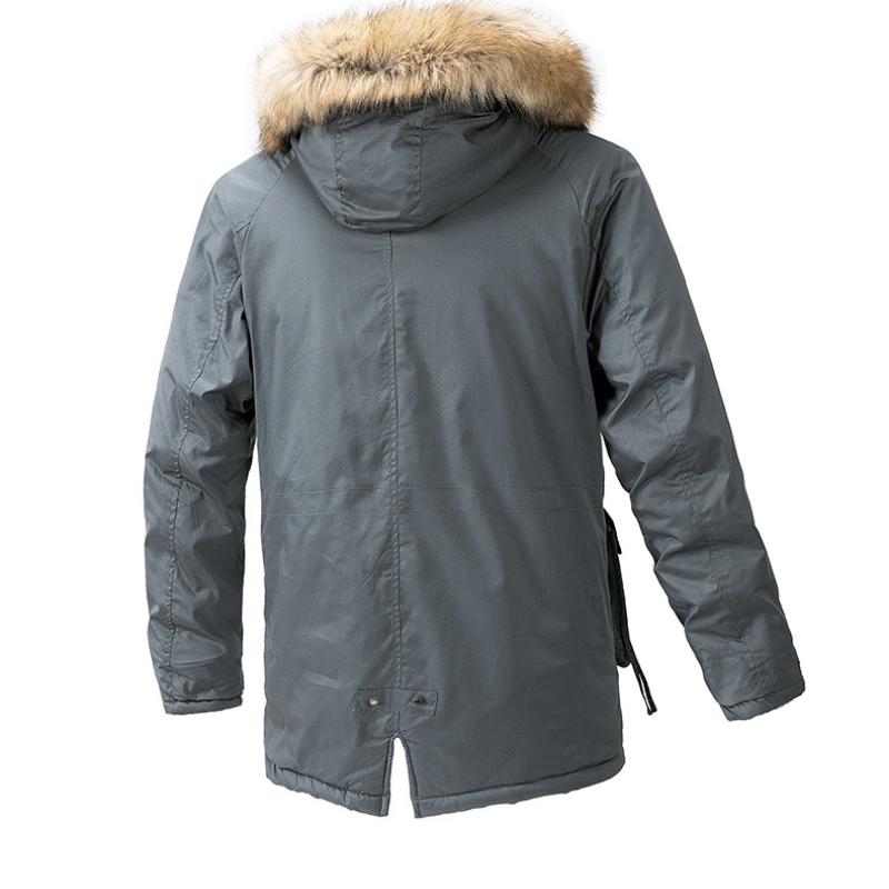 2024 New Winter Men Long Coat Military Fur Hood Warm Tactical Bomber Army Korean Thick Multi Pockets Overcoat Male Warm Parka