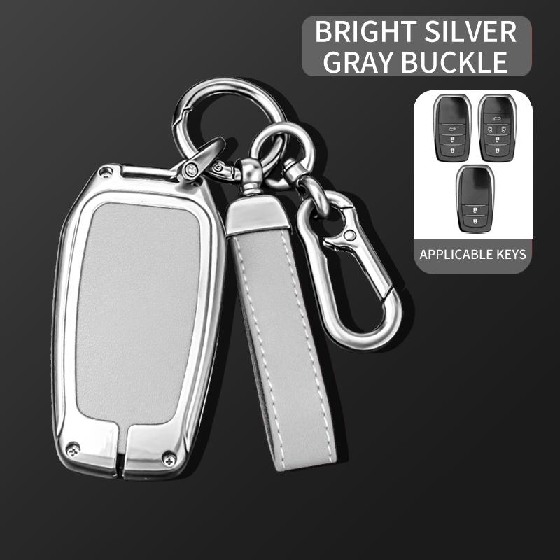 Alloy Auto Key Fob Cover Case Fit For Toyota Rav4 Yaris Cross Corolla Land Cruiser 200 Crown Camry Protector Key Fob Housing Auto Accessories