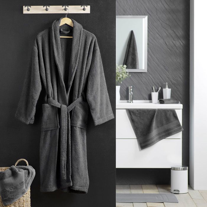 Anthracite Tenderness Shawl Collar Robe