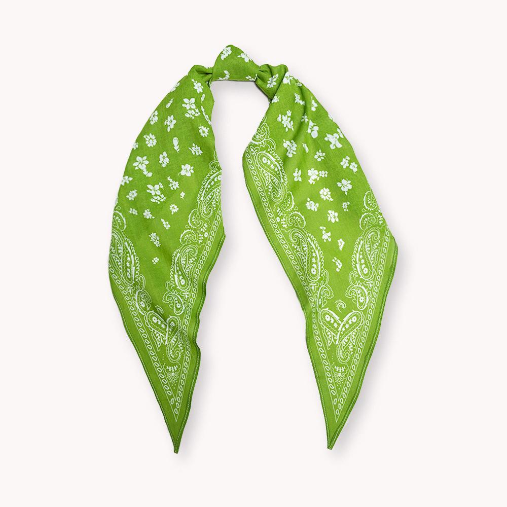 European and American classic long-staple cotton long scarf cashew headband headscarf silk scarf high-end square scarf light luxury minimalist
