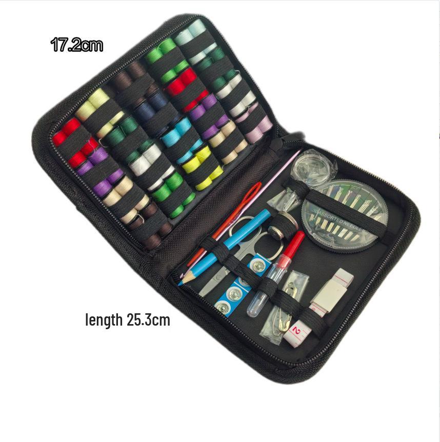 Portable Needle and Thread Set for Home Sewing and Mending – Includes Stitching Method Book and Case