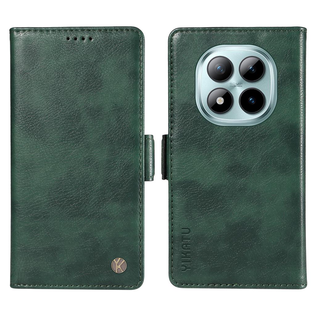 Pro Xiaomi Poco M8 Pro 5G/Redmi Note 15 Pro+ 5G (Globální) Pouzdro YIKATU YK-007 Peněženka z PU kůže s texturou liči Kryt na telefon