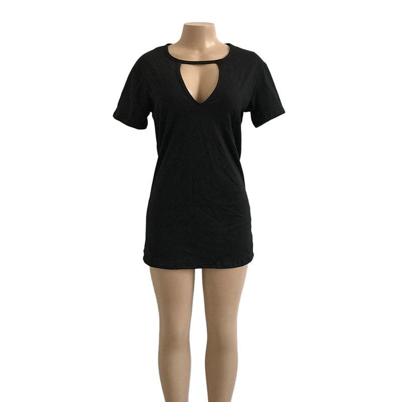 Sexy Fashion Hollow Dress Women's Clothing V-neck Halter Summer New New Dress