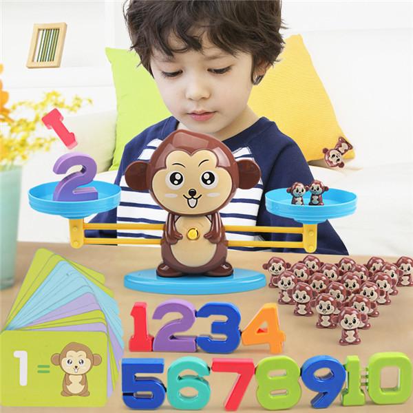 Children Monkey Dog Balance Cool Math Game Fun Learning Educational Toy Gift for Kids Boy 