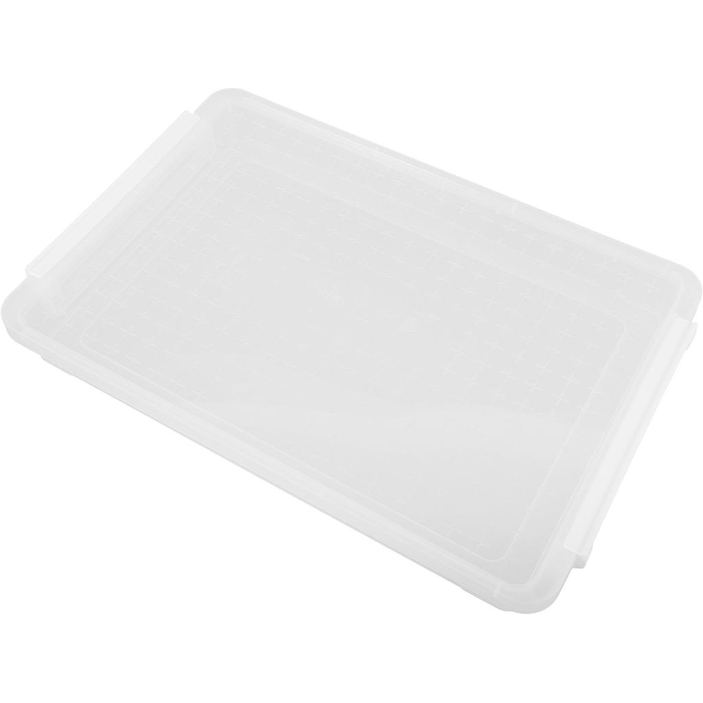 Stackable A4 Size Transparent Document Storage Box File Organizer Box for Office School Home Travel Desk Tidy Wear-Resistant