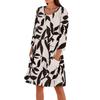 Women's 3/4 Sleeved Printed Fashion Loose Casual Dress