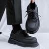 New design sense niche leather shoes men's spring and autumn 2024 British style lace-up Korean versatile single shoes 44316-A