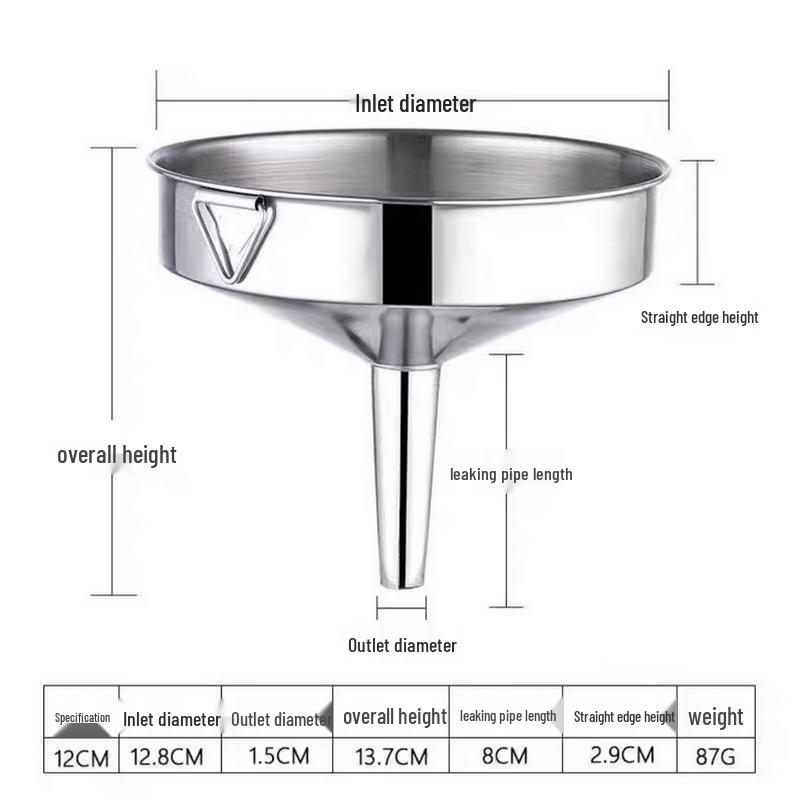 Thickened Stainless Steel Kitchen Funnel (2-Pack)