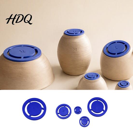 Ceramic Trimming Guide 5Pcs/Set Pottery Foot Ring Tools Clay Base Aligner Wheel Thrown Bowl Molder for Bowls And Mugs DIY Projects Tool