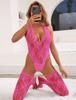 High Elasticity Bodysuit Teddy Lingerie 2 Piece Set Full Body Lace Body Stocking Sexy Leotard Fishnet Stockings Large Size Stockings Sheer Underwear