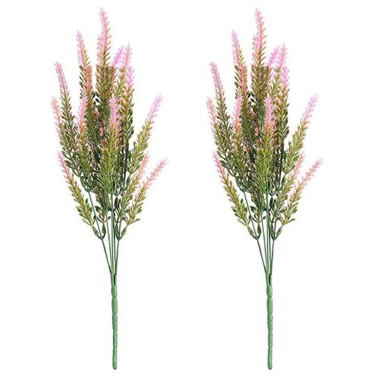2Pcs Simulated Flowers High Simulation Bright Layered Bouquet No Withering Fading Fake Flower Home Office Decor