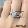 CopperCrystal Twist Bridal Wedding Ring for Women Creative Fashionable Fancy Band Accessory