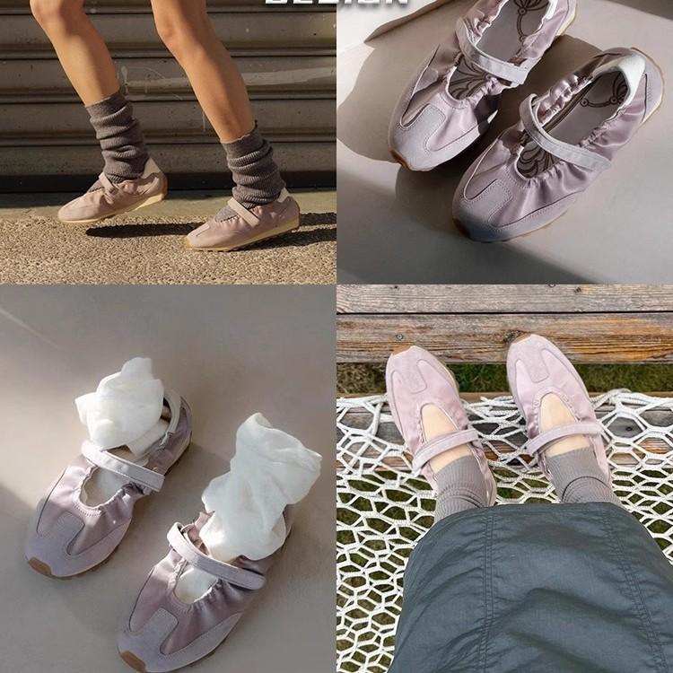 Mary Jane Sneakers Women's New Casual Red Light Mouth Single Shoes Women's Retro Platform Ballet Shoes Women's German Training Shoes