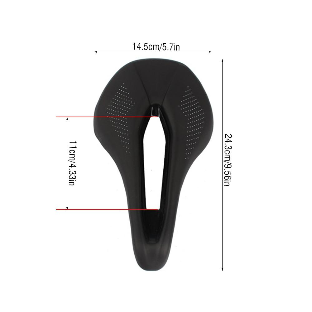 PU Black Road Mountain Bike Bicycle Soft Hollow Cycling Saddle Cushion Pad Seat