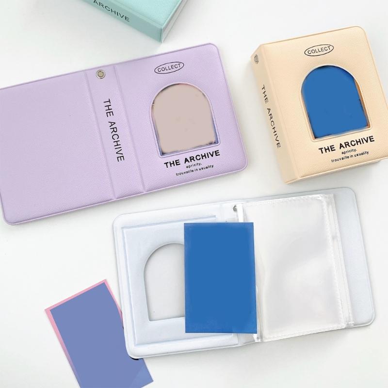 Small Card Collector Binder Holds 40 Cards with Showcases Cover 3Inch Photocard Holders Album Photo Organizers Book