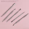 1Pcs Nail Art Dual End Stainless Steel Cuticle Pusher Spoon Dead Skin Removal