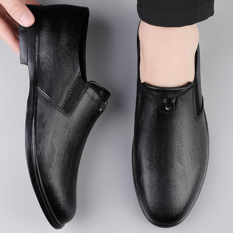 Fashion Fashionable Niche Design Breathable Elegant Loafer Men's Casual Office Business Soft Soled Comfortable Non-slip Leather Shoes