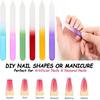 6PCS/Set New Glass Nail File Fingernail Files for Natural Nail Double-Sided Etched Travel Filer Professional Manicure Nail Tools