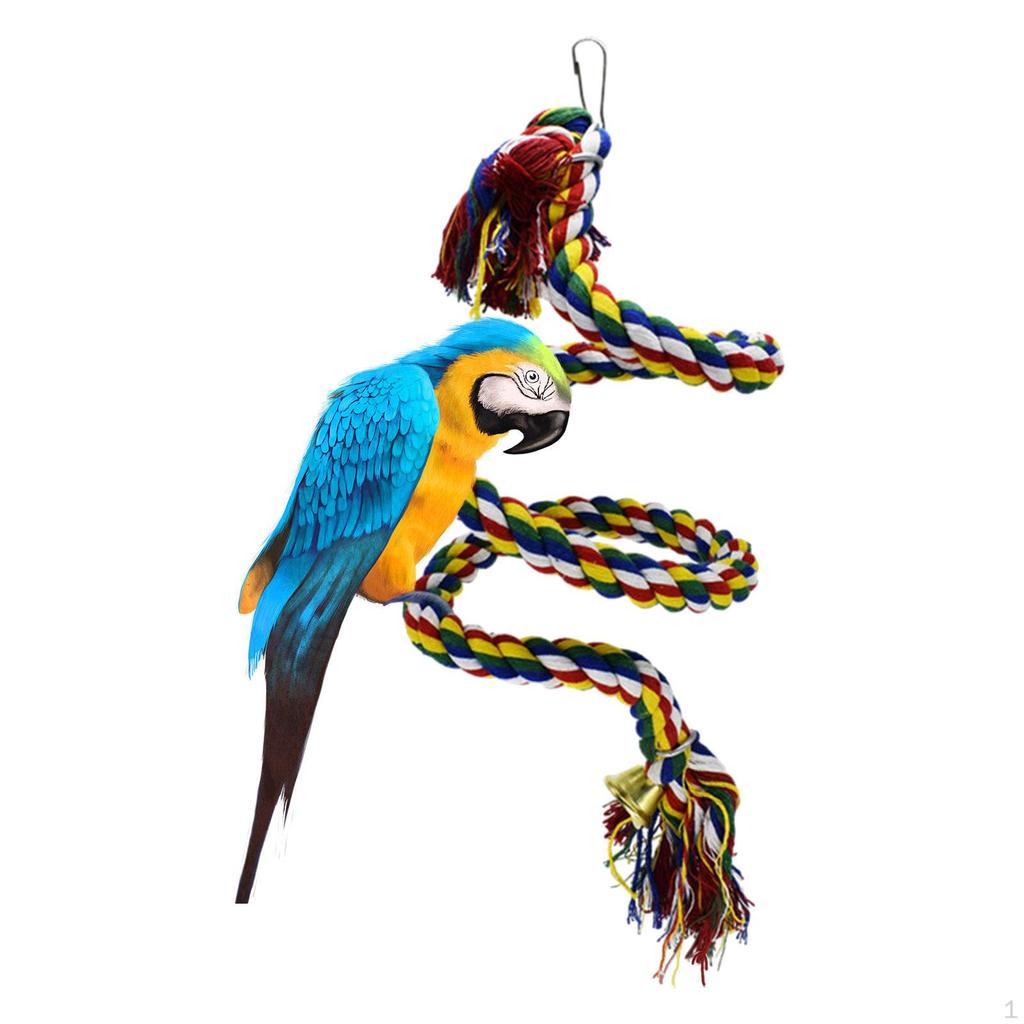 Vogelseil Barsch Kauspielzeug Bungee Ruhender flexibler Papagei Klettern Stehender Käfig