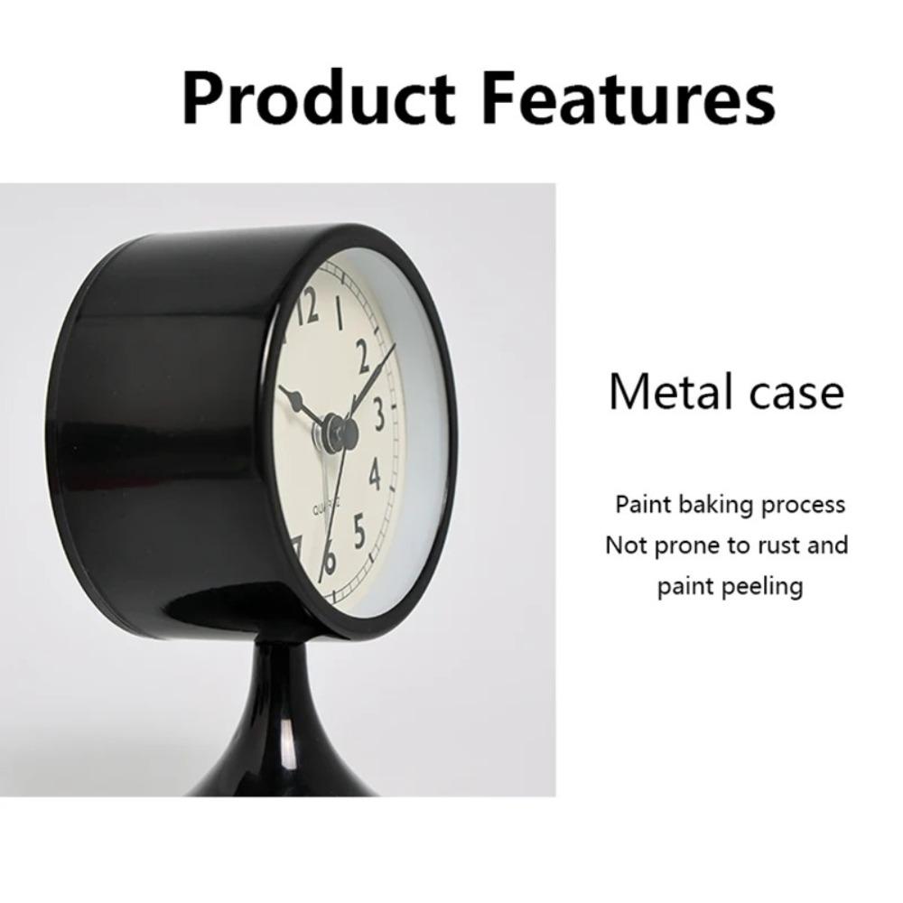 without Battery Alarm Clock Metal Number Clock Creative Silent Table Clock Home Decor