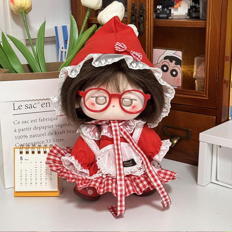 

10cm 20cm Original Wa Yi Red Hat Cotton Doll Dress Plush Doll Replacement Package